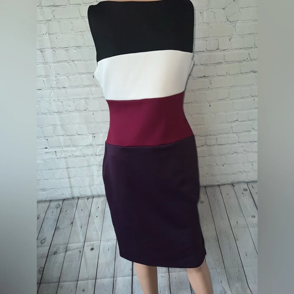 Alexia Admor Purple, White & Black Sleeveless Dress size S - Picture 6 of 7